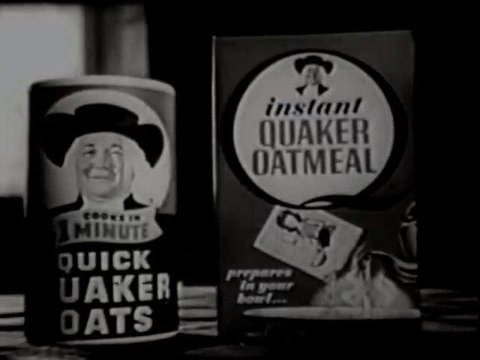 1960s Quaker Oats oatmeal TV commercial - pretty Scottish girl