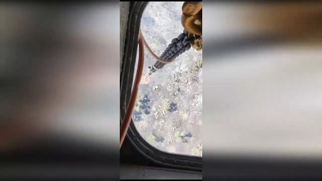 Milas'ta orman yangını rüzgarın etkisiyle büyüyor