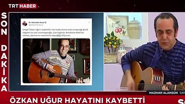 Özkan Uğur'un can dostu Mazhar Alanson canlı yayında ağlamaktan konuşamadı