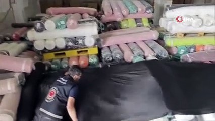 Mersin'de kumaş operasyonu