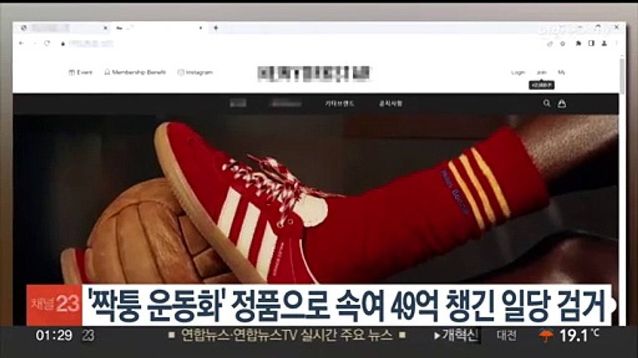 '짝퉁 운동화' 정품으로 속여 49억 챙긴 일당 검거