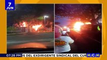 Incendio consume un negocio de venta de pollos en La Ceiba Atlántida