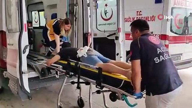 Makineden fırladı ok gibi kalçasına saplandı