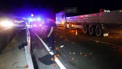 Freni patlayan kamyon dehşet saçtı