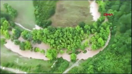 Şiddetli fırtına ve yağmur yüzünden dereler taştı, Şile-Ağva sular altında