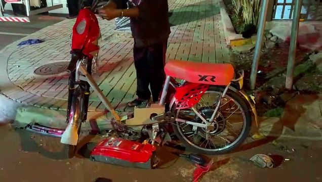 Homem de 29 anos sofre fratura exposta em grave acidente no Brasmadeira