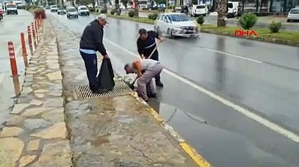 Bodrum'da yağmur ve hortum