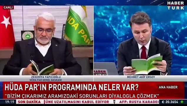 Yemin için direnen HÜDA PAR'ın seçim beyannamesinde Türklükle savaş var. Mehmet Akif Ersoy canlı yayında okurken şok olmuştu