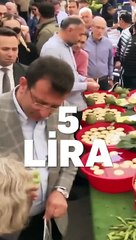 'Montaj değil gerçek. 5 liraya 5 erik'. İmamoğlu pazar tezgahında şok oldu