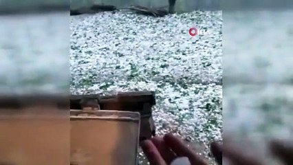 Adıyaman’a ceviz büyüklüğünde dolu yağdı