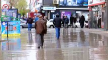 Erzincan'da yükseklerde kar şehir merkezinde yağmur etkili oldu