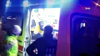 Ticari taksi yayaya çarptı