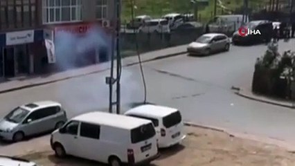 Elektrik kabloları bomba gibi patladı