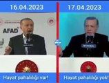 Erdoğan kendini yalanladı. 24 saat içinde hayat pahalılığı için 2 farklı açıklama yaptı