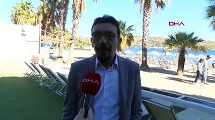 Bodrum plajları bayramla birlikte hareketlendi