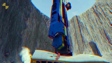 Train vs Giant Pit (MrBeast Parody) in BeamNG.Drive #86