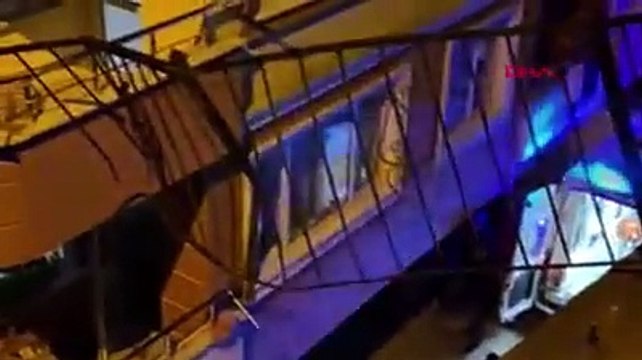 15 metrelik apartman boşluğuna aracını uçurdu 