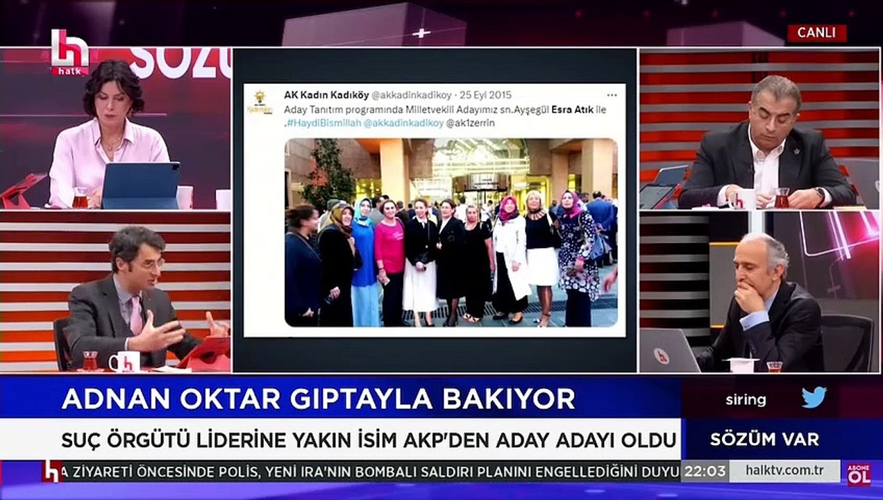 Barış Terkoğlu açıkladı: Adnan Oktar yapılanması mensubu AKP listesinden aday