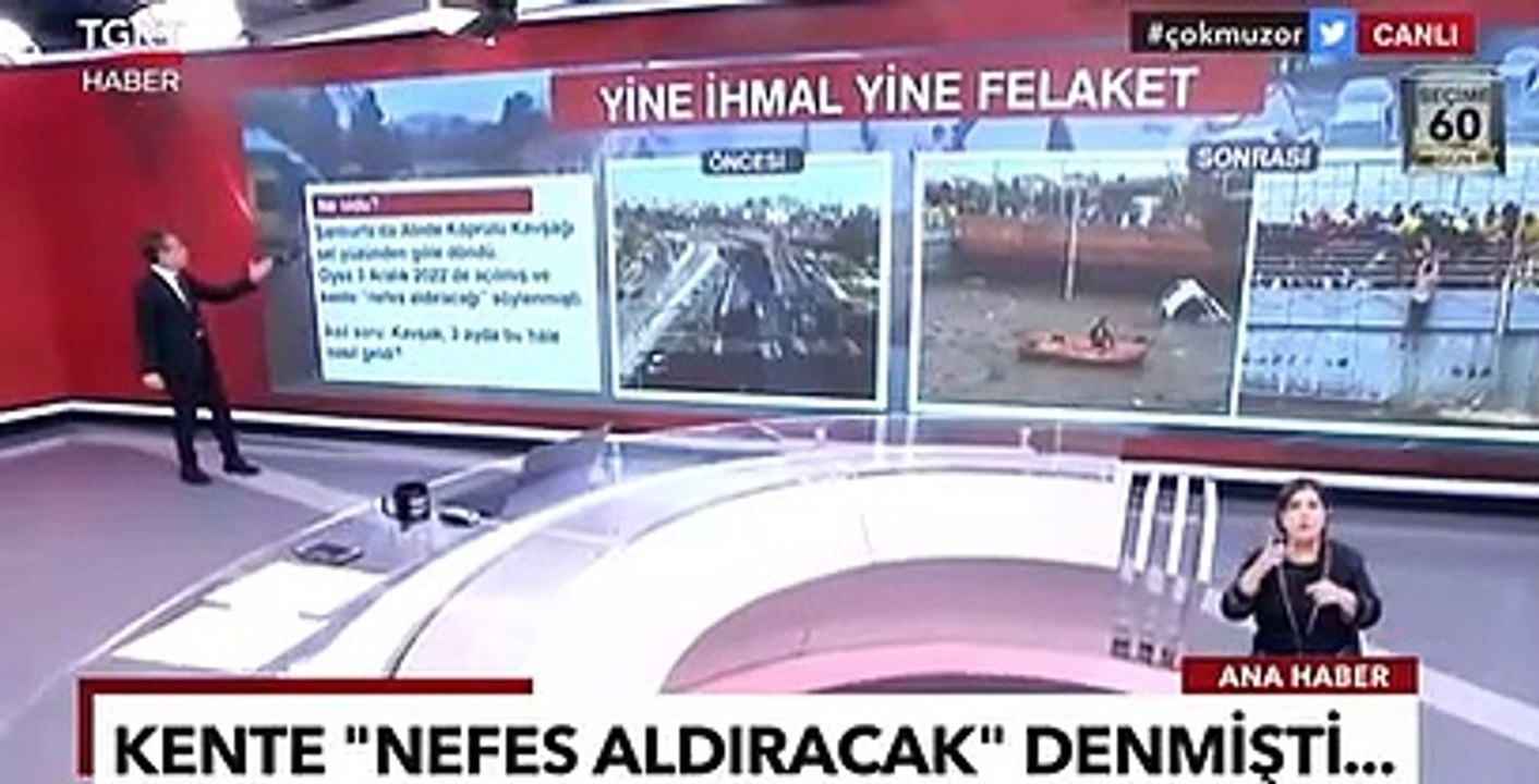 Şanlıurfa’daki ölüm kavşağı TGRT'yi isyan ettirdi. Göle dönen kavşakta insanlar can verdi