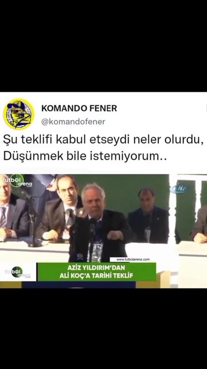 Aziz Yıldırım’dan Ali Koç’a tarihi teklif. Fenerbahçe taraftarı bu videoyu paylaşıyor