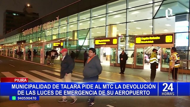 Talara exige al MTC devolver las luces de emergencia de su aeropuerto