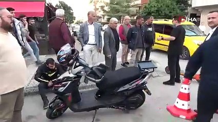 Scooter ile motosiklet çarpıştı: 2 yaralı
