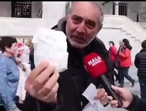 Sokak röportajında bir parça pastırmayı 100 liraya alabildiğini söyleyen vatandaşa AKP’li kadından beyin yakan tepki