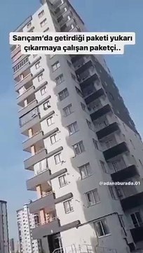 Ağır hasarlı binaya sipariş teslim etmeye giden kurye isyan etti: 35 TL’ye canımı mı vereyim?