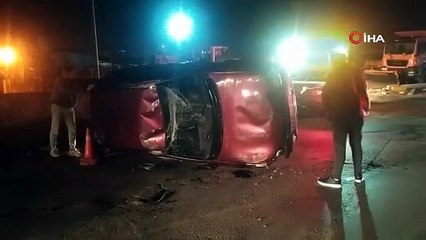 Otomobil takla attı. Sürücü şansa kurtuldu