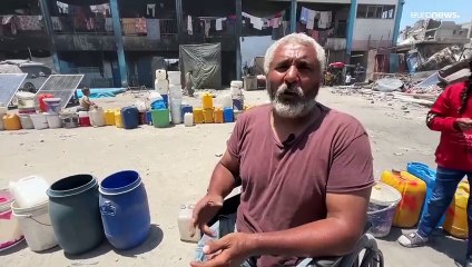 فيديو: الطقس الحار يفاقم معاناة سكان غزة وسط النقص الحاد في المياه والغذاء