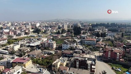 Suriye sınırındaki Reyhanlı, depremler sonrası havadan görüntülendi   