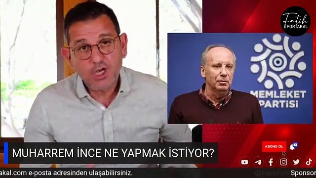 Fatih Portakal'dan Muharrem İnce isyanı. 'Muhalefette böyleyse iktidara gelse ne olacak? Hiç güven veren biri değil Muharrem İnce'