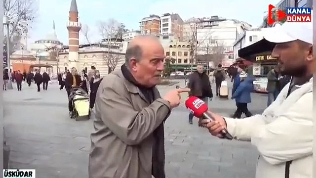 Bir kilo balık alamadığını söyleyen emekli amca sokak röportajında isyan etti