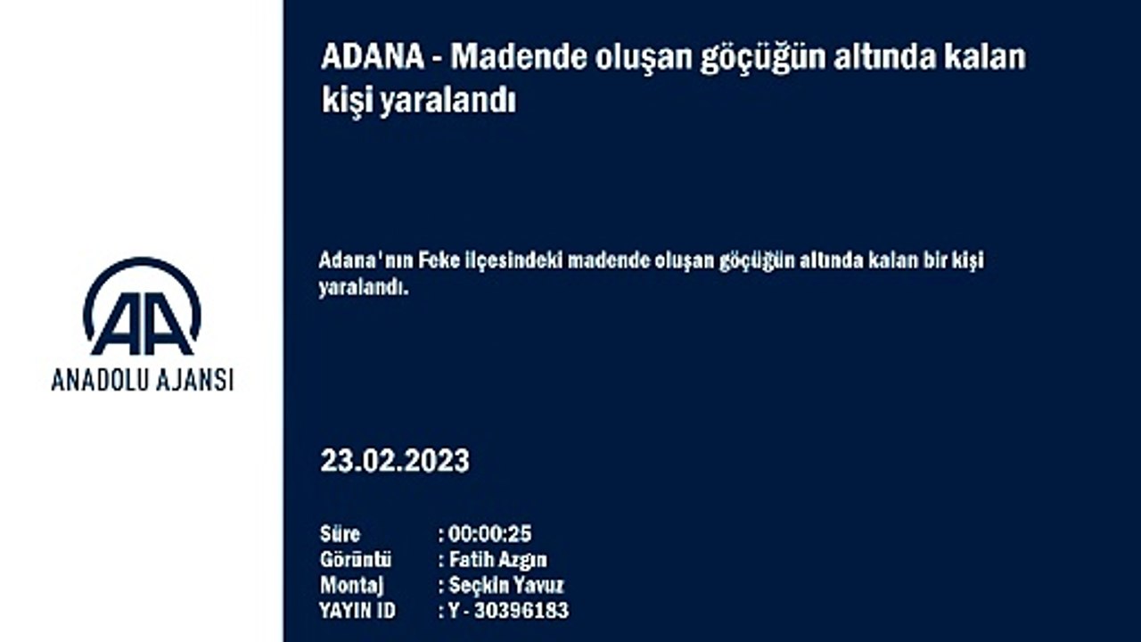 Adana'da 3.7 büyüklüğünde deprem: Madende göçük oluştu