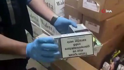 Kaçak sigara imalathanelerine baskın