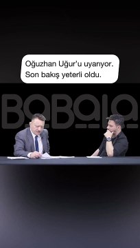 Oğuzhan Uğur’u babası parmağını kaldırarak hizaya getirdi. Oğuzhan Uğur'un ağzından sadece iki kelime çıktı