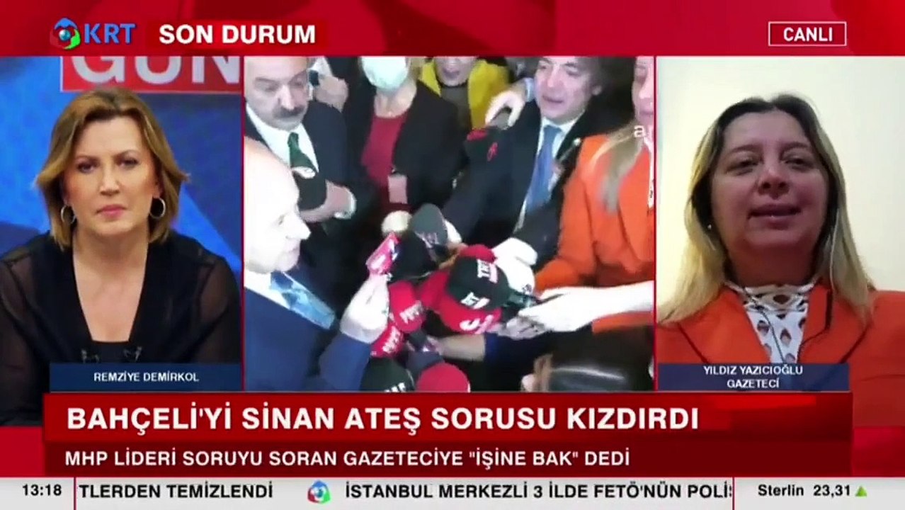 Bahçeli'ye soru sorduktan sonra itilen VOA muhabirinden açıklama. Bahçeli Sinan Ateş cinayetiyle ilgili soruya 'İşine bak' demişti