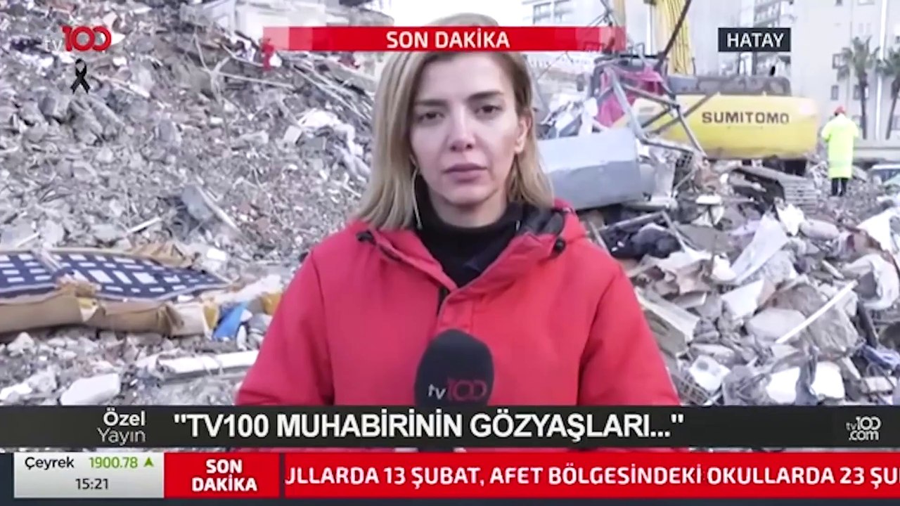 “Arkamdaki enkazda kuzenim var” tv100 muhabiri gözyaşlarını tutamadı