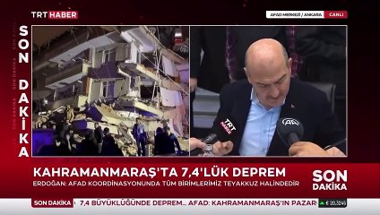 Süleyman Soylu'dan Kahramanmaraş depremi ardından ilk açıklama