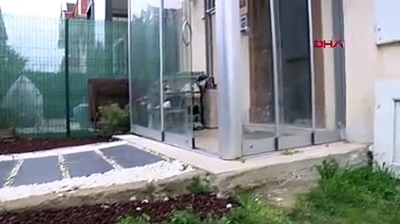 Şarkıcı Dilan'ın villasına tilki girdi. Tilkiyi bahçede gören Dilan eve kapandı