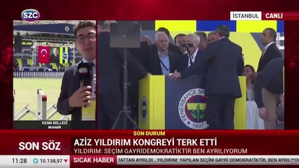 Aziz Yıldırım stadyumu terk etti
