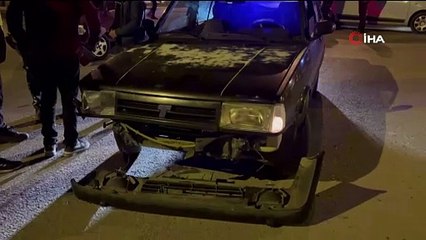 Dur ihtarına uymadı polise çarptı
