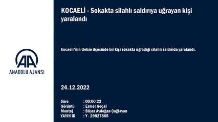 Kocaeli'de sokakta silahlı saldırıya uğrayan kişi yaralandı