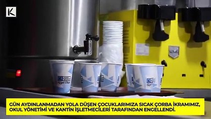 Çocuklar çorba alacak engelliyorlar... İmam hatip lisesi yönetimi çorba dağıtan Kadıköy Belediyesi çalışanlarına saldırdı