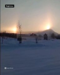 Gökyüzünde 3 güneş birden ortaya çıktı