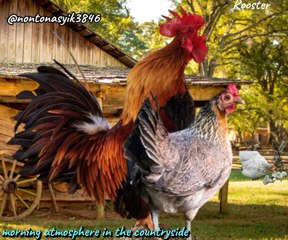 The cock crows in the morning