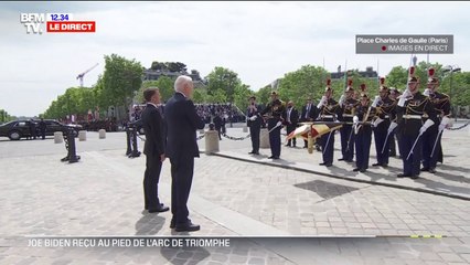 Tải video: Visite d'État de Joe Biden à Paris: les hymnes américain et français retentissent au pied de l'Arc de Triomphe