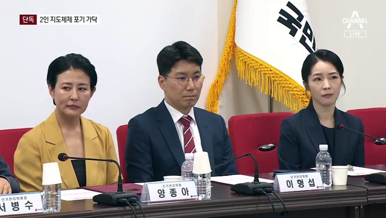 [단독]국민의힘, ‘2인 지도체제’ 포기 가닥