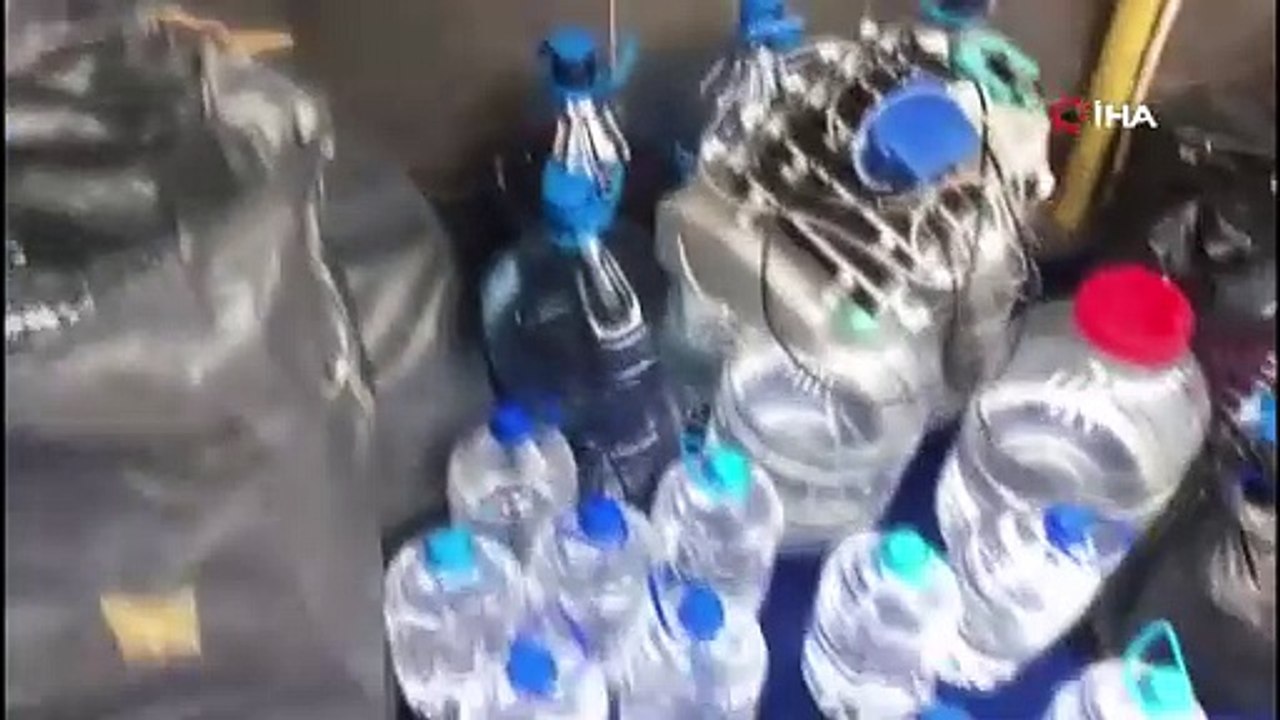 Yılbaşı için sahte içki üreten iş yerine polis baskını