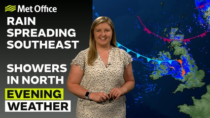 Met Office Evening Weather Forecast 09/06/24 – Rain drifting Southeastwards